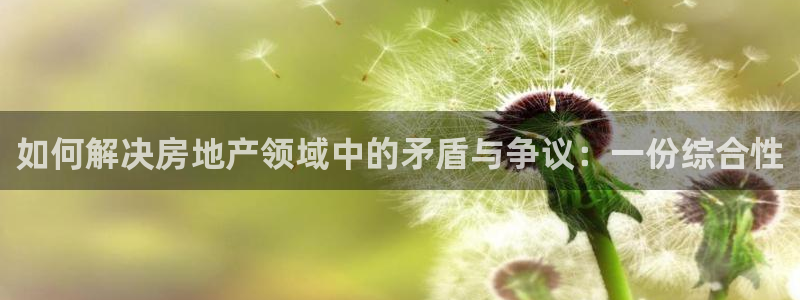 新宝5线路登录：如何解决房地产领域中的矛盾与争议：一份综合性