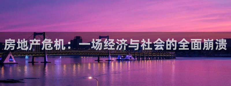 新宝b2O5O5O：房地产危机：一场经济与社会的全面崩溃
