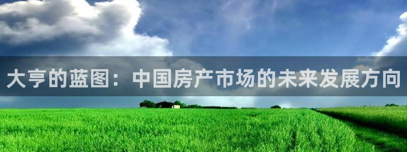新宝5注册：大亨的蓝图：中国房产市场的未来发展方向