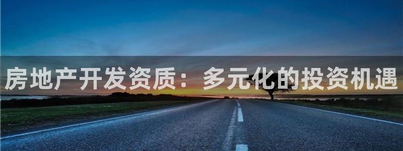 新宝5策略：房地产开发资质：多元化的投资机遇