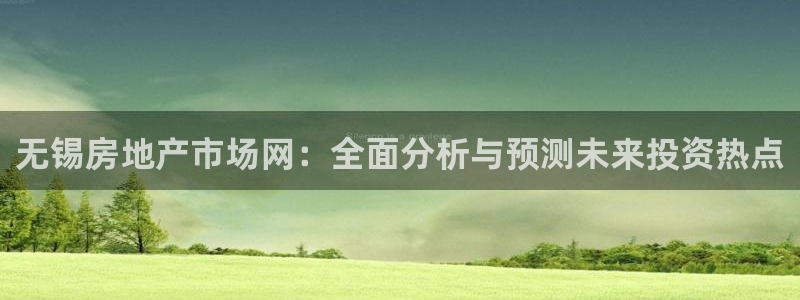 新宝5蒋74OOO5：无锡房地产市场网：全面分析与预测未来投