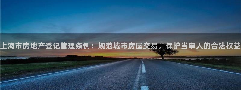 新宝b2O5O5O：上海市房地产登记管理条例：规范城市房屋交