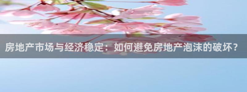 新宝5天：房地产市场与经济稳定：如何避免房地产泡沫的破坏？